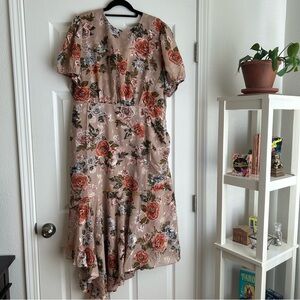 Sugarlips Floral Beige Dress 2X NWT